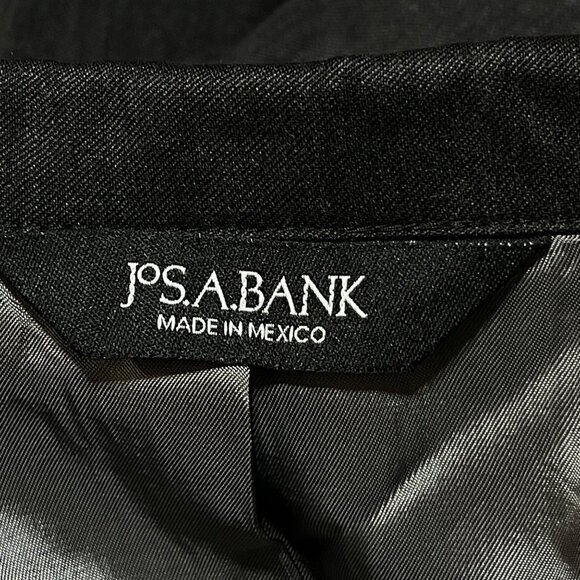 JoS A Bank Jacket Blazer Charcoal Size 40 Reg Wool Chelsea 2-Button Tailored Fit - Picture 4 of 8